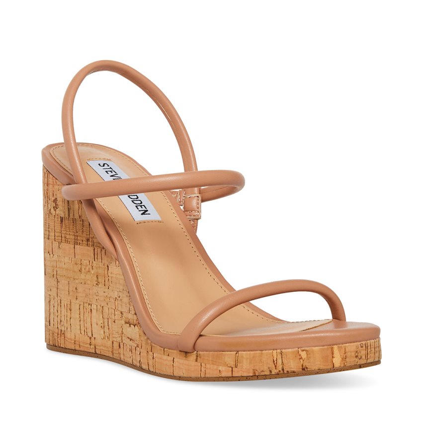 Brown Steve Madden Morgan Women's Wedges | PH 6940FGT